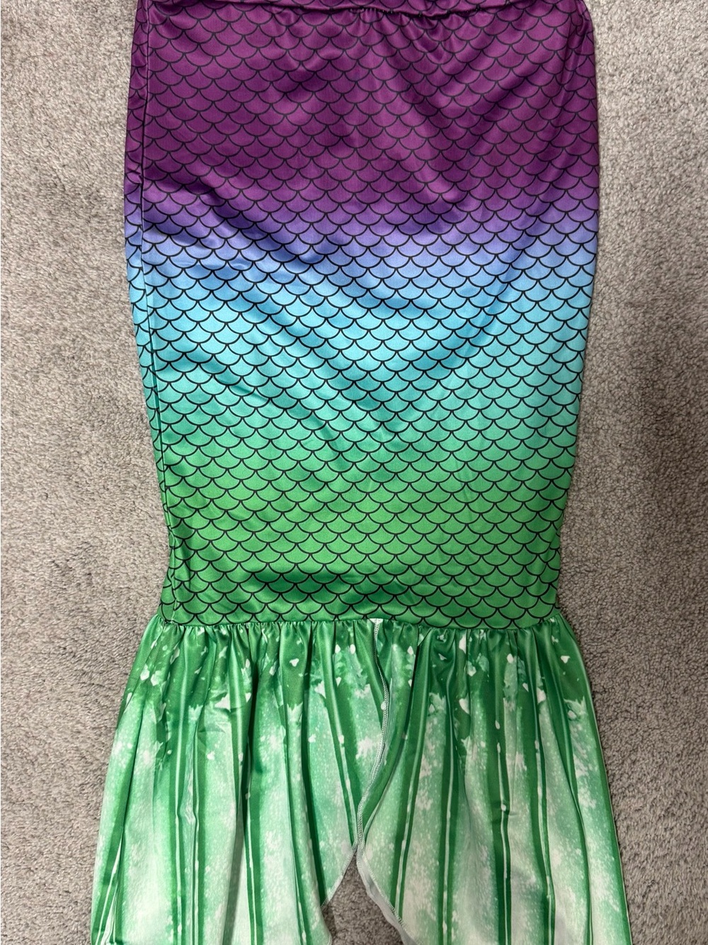 Mermaid Scale Skirt — Purple to Green Ombre